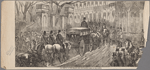 The removal of the remains from the railroad depot to the Capitol