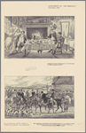 Jorrock's hunt breakfast in the kitchen at Great Coram Street.  Mr. Jorrocks introduces the Yorkshireman to the Surrey hunt. The Yorkshireman was intended for R.S. Surtees, the author of the book, and the scene was a wayside inn near Croydon. From illustrations by Henry Aiken in "Jorrock's jaunts and jollities"