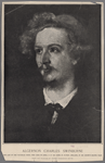 Algernon Charles Swinburne. The last of the Victorian poets, who died on April 10 at his home in Putney, England, in his seventy-second year. From a painting by George Frederick Watts