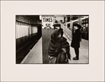 Woman in Hat and Shawl in Times Square Station