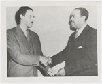 Civil rights attorney Thurgood Marshall (left) and lawyer and political activist Benjamin J. Davis, circa 1940s