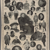 William H. Taft at various ages. On his round-the-world tour.  A picture Mr. Taft likes.  His handclasp and smile.  As a golfer.  In the Philippines.  A characteristic mannerism.  His latest photograph.  At his desk in Wahsington.  On the stump.  As a jurist.  In his boyhood.  At Yale. 
