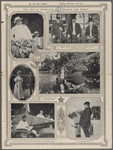 Secretary Taft reviewing on his last day in Manila. The speaker of the Filipino Assembly is next to him ; Minister O'Brien, Secretary Taft and General Edwards in Oshiba Palace Grounds. ; Mrs. Taft and General Edwards at Oshiba Palace ; Mrs. Taft and Mrs. Snow at Oshiba Palace ; Secretary Taft and Governor General Smith enjoying a native game of ball. Upon the conclusion of the game the Secretary presented the cup to the winning team ; Secretary Taft and his son Charlie in Yellowstone Park. 