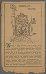 Talleyrand's memoirs. (Portrait of Talleyrand from an old print.)