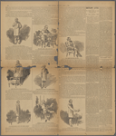 [Page 20, clockwise from upper left:] 'Labor has a sad story to tell." The doctor makes a mem. of the point. Dr. Talmage discusses club life. "Good-day," said Dr. Talmage." "Marriage is a through vestibule express." "Antagonism between capital and labor is absurd." "The never-ending battles of the poor." [Center:] "They have larger hearts and larger thoughts."