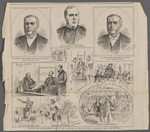 Tanner's task accomplished -- scenes at the conclusion of the long fast at Clarendon Hall last Saturday. Dr. Tanner on the fortieth and last day of the fast. (From a photograph by Hogg.)  Dr. H.S. Tanner before the fast. (From a photograph by J.A. Bush, Minneapolis.)  Dr. Tanner after fasting twenty-one days. (From a photograph by Hogg.)