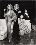 Lisa Kirk, Jill Clayburgh, Anne Swift, and Robertson Carricart in the stage production Design for Living