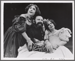 Helen Burns, Theodore Bikel, and Christine Estabrook in the stage production The Inspector General