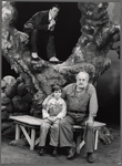 Nathan Lane, Matthew Porac, and George C. Scott in the stage production On Borrowed Time