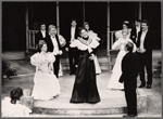 Raul Julia (center) in the stage production Where's Charley?