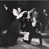 Raul Julia (left) in the stage production Where's Charley?