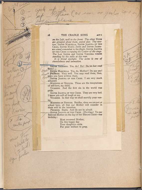Production notes, including handwritten script drafts and set sketches,  related to Happy Days - NYPL Digital Collections