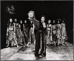 Irene Papas (at center) in the stage production The Bacchae
