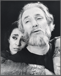 Irene Papas and Philip Bosco in the stage production The Bacchae