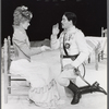 Glenne Headly and Raul Julia in the stage production Arms and the Man