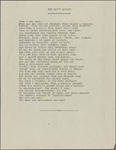 "The Day's Ration." Holograph poem, unsigned, undated