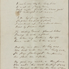 "Dirge." Holograph poem, unsigned, dated 1838