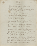 "Dirge." Holograph poem, unsigned, dated 1838