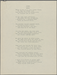 "Dirge." Holograph poem, unsigned, dated 1838