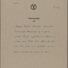"Dirge." Holograph poem, unsigned, dated 1838