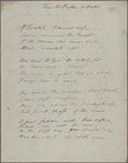 "From the Persian of Hafiz [II]." [Ghaselle]. Holograph poem, unsigned, undated