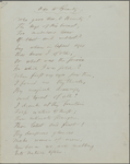 "Ode to Beauty." Holograph poem, unsigned, undated