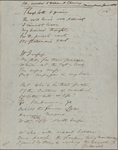 "Ode; inscribed to William H. Channing." Holograph poem, unsigned, dated Monadnock, June 1846, cancelled