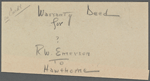 Warranty deed selling a piece of land to Nathaniel Hawthorne. March 8, 1852, signed by R. W. and Lidian Emerson