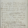 "'Well-born - well-bred',--these two conditions..." Holograph draft fragment of lecture "Aristocracy," unsigned, undated