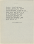 "Xenophanes." Holograph poem, unsigned, undated