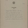 "Xenophanes." Holograph poem, unsigned, undated