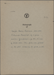 "Xenophanes." Holograph poem, unsigned, undated