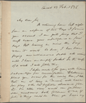 Alcott, Amos Bronson, ALS to. Feb. 23, 1838