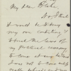 Blake, H[arrison] G[ray] O[tis], ALS to. May 26, [1866]