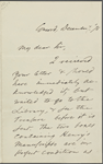 Blake, H[arrison] G[ray] O[tis], ALS to. Dec. 7, 1876