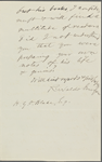 Blake, H[arrison] G[ray] O[tis], ALS to. Dec. 7, 1876