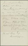 Cary, Edward, ALS to. Feb. 17, 1867