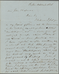 Chapman, John, ALS to. Oct. 30, 1846