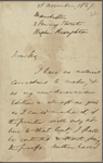 Chapman, John, ALS to. Nov. 15, 1847