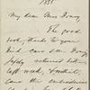 Drury, [Emily Mervine?], AL[S] to. May 22, 1855