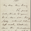 Drury, [Emily Mervine?], AL[S] to. May 22, 1855