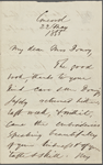 Drury, [Emily Mervine?], AL[S] to. May 22, 1855