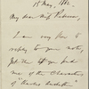Duncan, Rebecca, ALS to. May 15, 1862