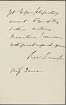 Duncan, Rebecca, ALS to. May 15, 1862