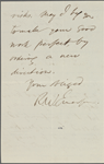 Duyckinck, Evert Augustus, ALS to. Apr. 10, 1852