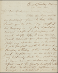 Emerson, William, ALS to. Feb. 22, [1842]