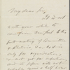 [Higginson, Thomas Wentworth], ALS to. Oct. 23, 1874. Previously listed as to [George B. Chase?]