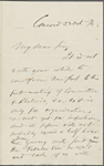 [Higginson, Thomas Wentworth], ALS to. Oct. 23, 1874. Previously listed as to [George B. Chase?]