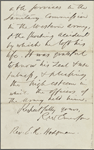 Hodgman, E[dwin] R[uthven], ALS to. Mar. 19, 1865