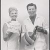 Mary Martin and Robert Preston in rehearsal for the stage production I Do! I Do!
